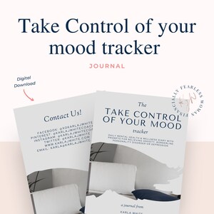 Control Your Mood Tracker Journal | 4 Week Day Mood Tracker | Monitor your mood | prompts & exercises to help anxiety, BPD or depression