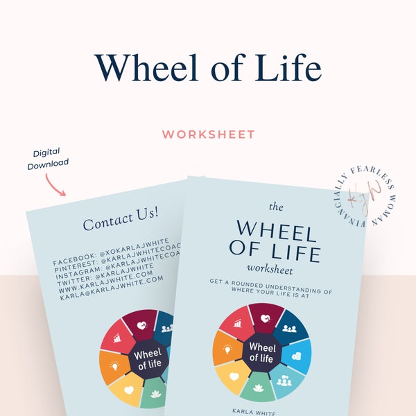 Wheel of Life Worksheet | life assessment | life balance | self-reflection | personal development | goal setting | life coaching | life goal