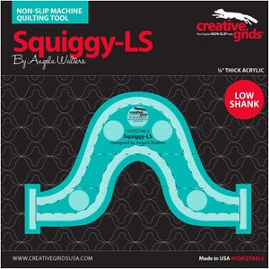 Creative Grids Machine Quilting Tool Ruler Template - SquiggyLS (Low Shank - CGRQTA4LS)