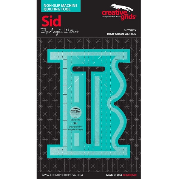 Creative Grids Machine Quilting Tool Ruler Template - Sid (CGRQTA9)