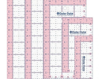 Cute Cuts Trim-It Rectangular Ruler Pack by Lori Holt of Bee in my Bonnet for Riley Blake Designs - Set of 5 Rulers - (STRU-6020)