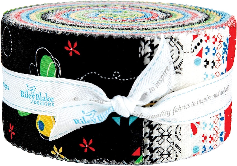 Oh Happy Day Rolie Polie Jelly Roll by Sandy Gervais for Riley Blake ...