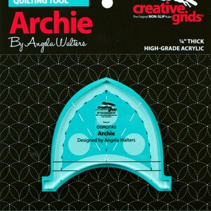 Creative Grids Machine Quilting Tool Ruler Template - Archie (CGRQTA3)