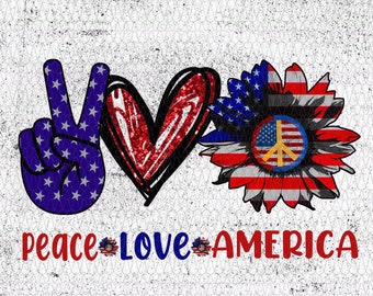 Download Art Collectibles Clip Art Sunflower Peace Love America Peace Signal 4th Of July Dog American Flag Gifts Design 2020 Png File Download