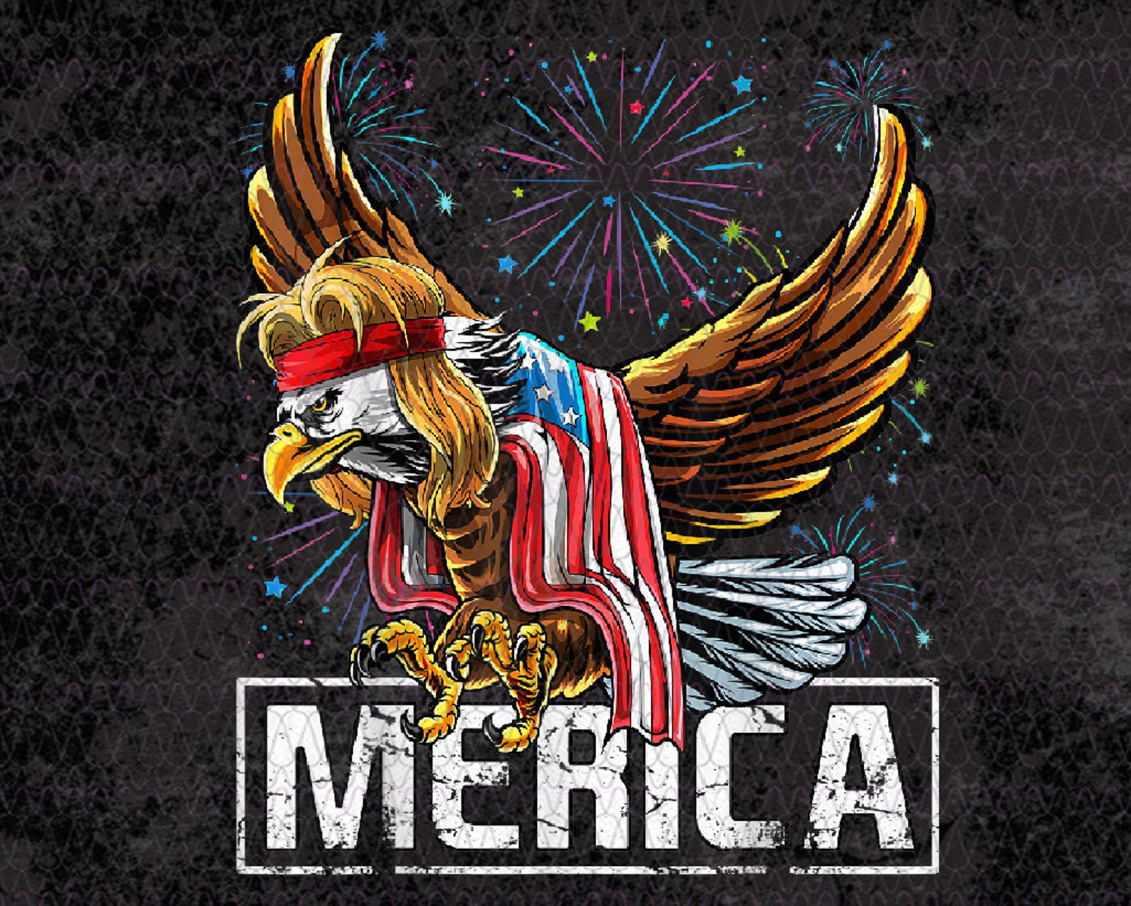 Funny Eagle Mullet Merica 4th Of July Patriotic Gifts PNG File Etsy