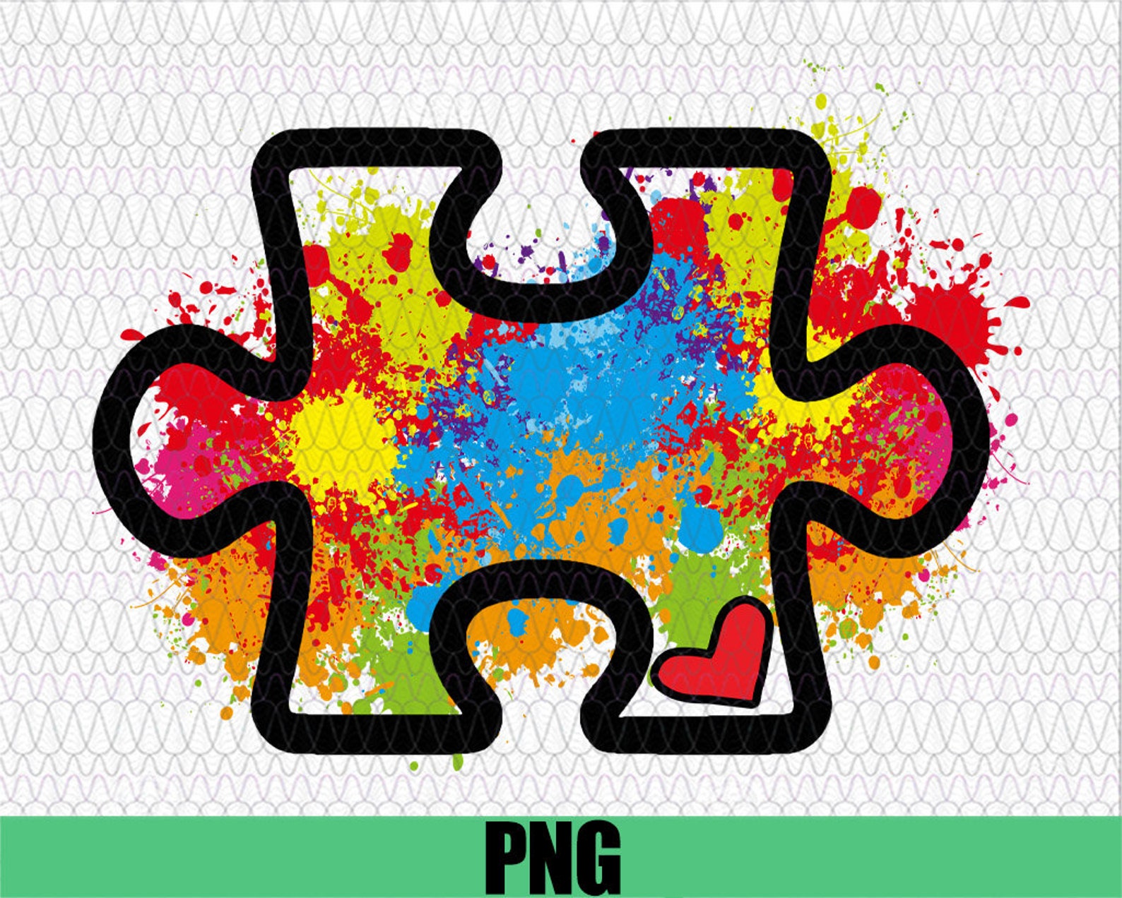 Autism Awareness Month Autism Puzzle Piece PNG File Digital | Etsy
