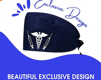 Anesthesiologist Surgical Scrubs | Medical Science Scrub | Healthcare Dedication Hat | Doctor Nursing Graduate Scrubs