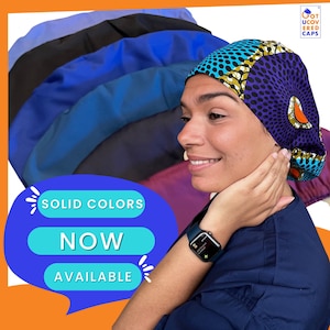 Luxurious Silk Lined Scrub Cap for Big Hair - Stylish and Comfortable