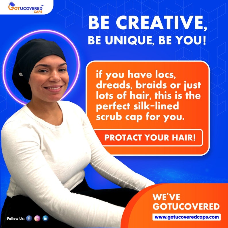 Personalize Your Style Customized Silk Lined Surgical Scrub Cap Design Your Own Etsy