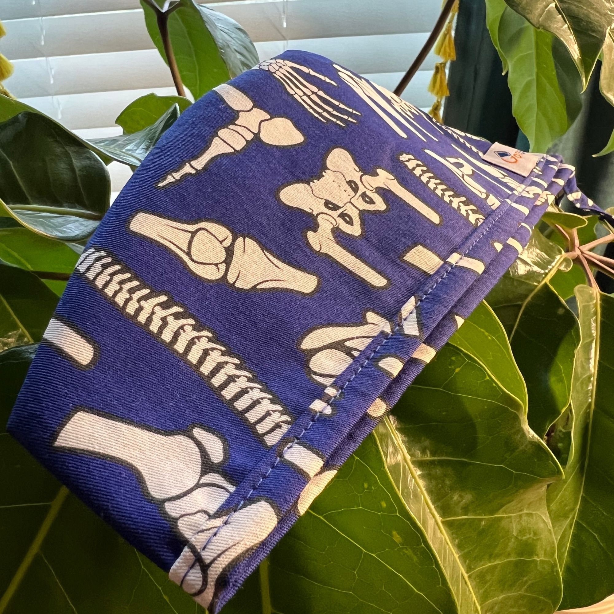 Bones and Spine Print Surgical Scrub Cap - Medical Doctor Nurse Surgeon Hat - Ortho Scrub Cap