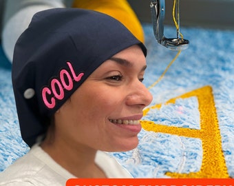 Personalized Embroidered Surgical Scrub Caps - Custom Name or Monogram