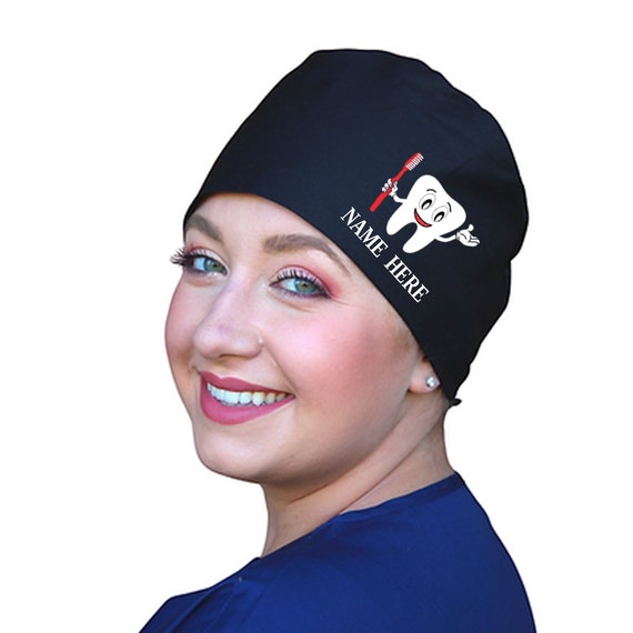 Surgical Cap, Tooth Printed Dentist Surgical Hat, Protection Scrubs Hat
