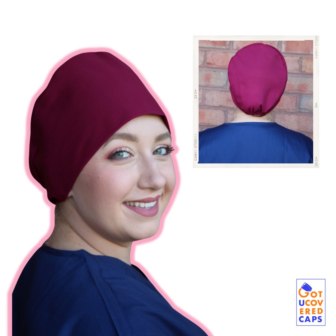 BURGUNDY SCRUB CAP Scrub Caps for Women Nurses Cap Surgical Etsy