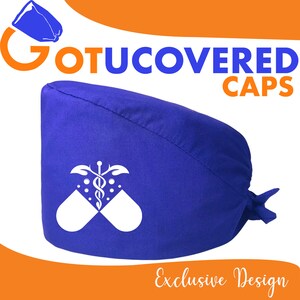Euro scrub cap, Pharmaceutical Pride Surgical Scrubs, Physician Surgical Hat, Womens scrub cap, Operating room | Capsule Tablet Cap