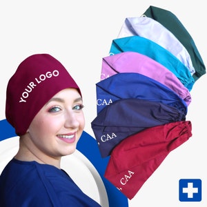 BEST CUSTOM Scrub Caps with Your Own Personalization or Design - Personalized Unisex Surgical Scrub Caps - Custom Design Available