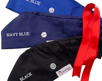 Personalized Surgical Scrub Caps - Custom Women's Ponytail Cap by Gotucovered Caps