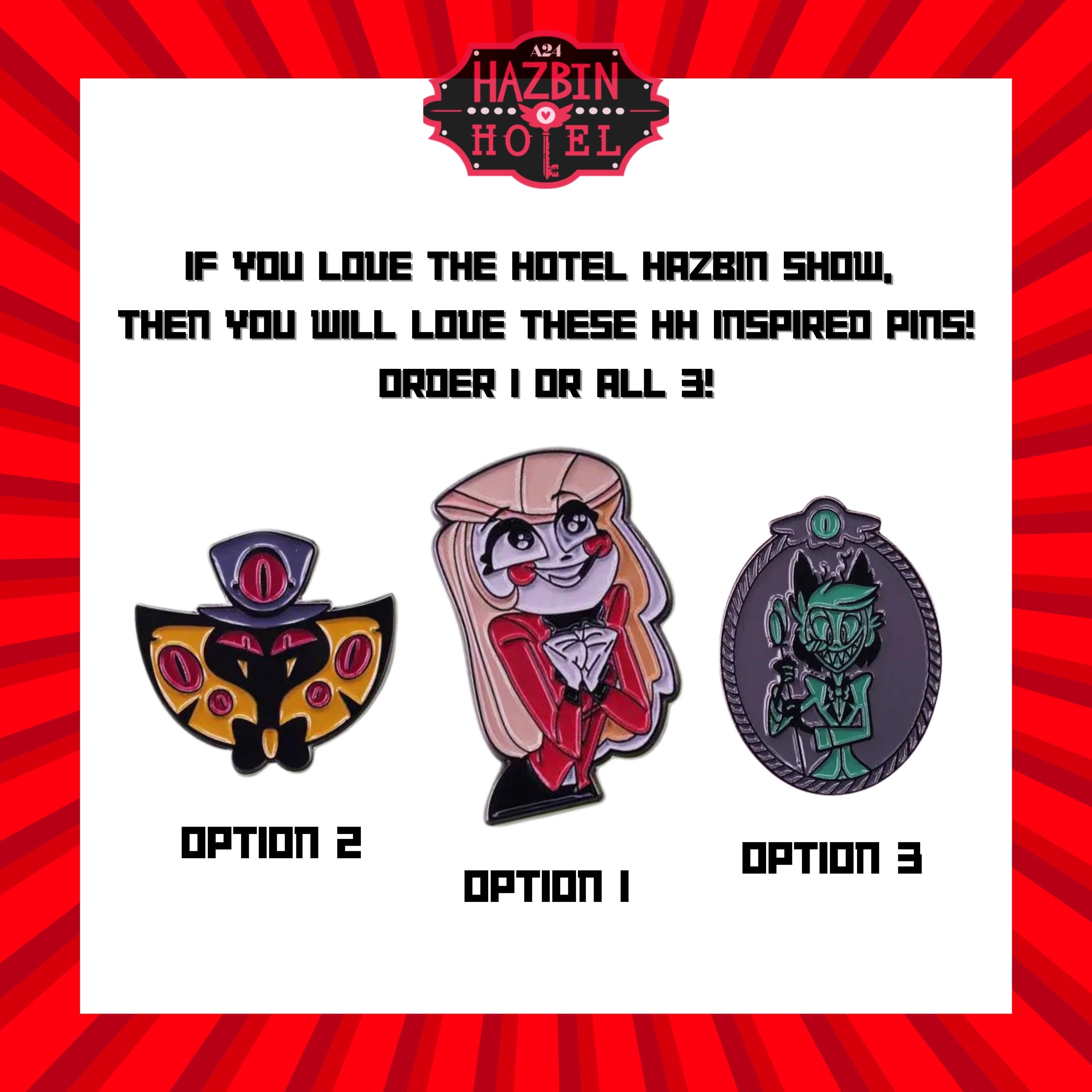 手作りハズビンホテルのエナメルピンセット：コレクターズピン - Etsy 日本