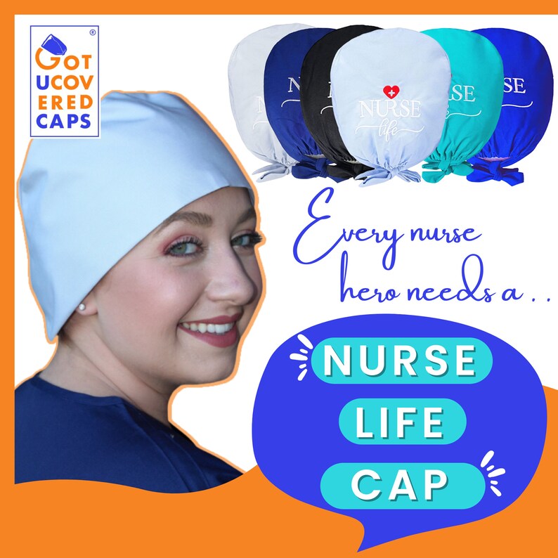 Hospital Chic Cute Nurses Cap for Women, Nurse Cap With Buttons, Nurse