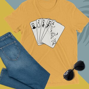 Western Spielkarten, Cowskull, Kaktus, Pferd Shirt, Kurzarm T-Shirt