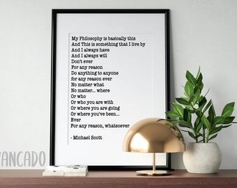 PRINTABLE Michael Scott Quote Poster, The Office TV Show Wall Art, The Office Decor, Michael Scott Quote Art, The Office Print