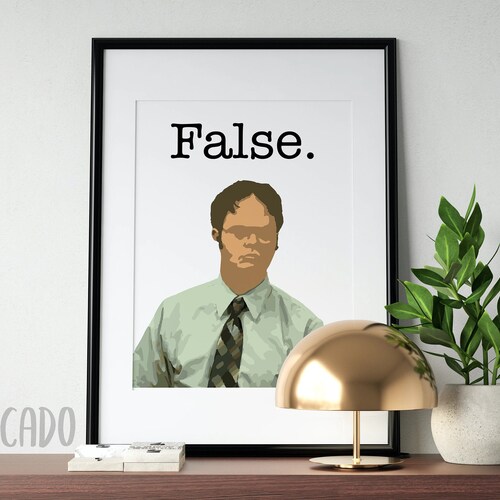 PRINTABLE Dwight Shrute FALSE. Quote Poster the Office TV - Etsy