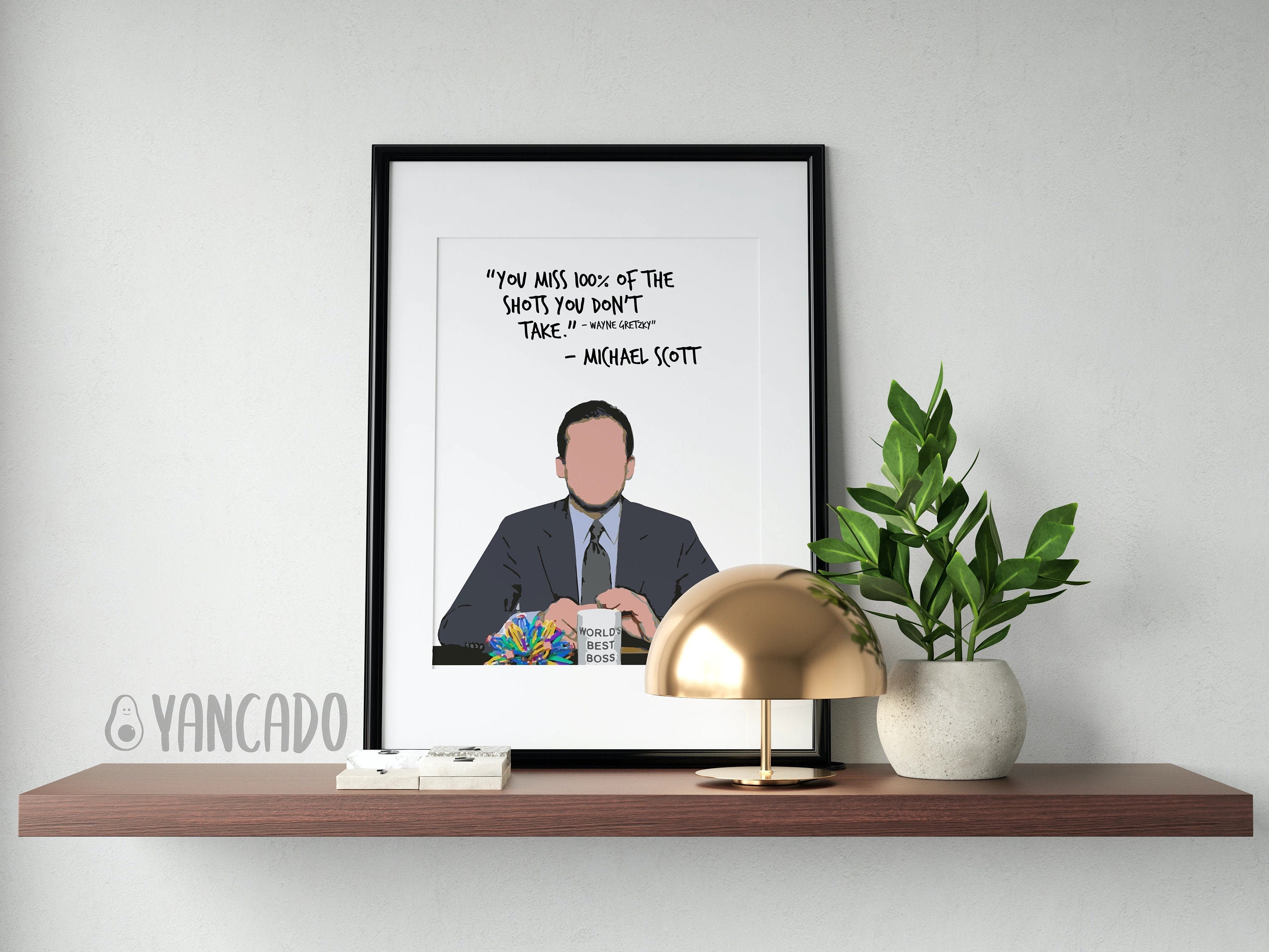 PRINTABLE Michael Scott Wayne Gretzky Quote Poster, the Office TV Show