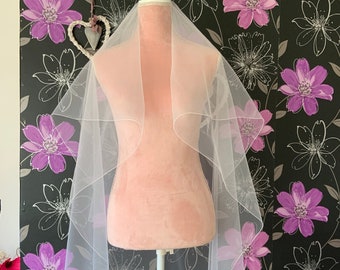 Ivory two tier/one tier bridal veil with pencil edge,tulle vedding veil,bridal accessories