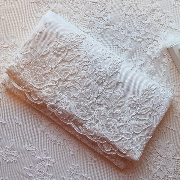 Wedding clutch bag,ivory lace bridal purse,lace sequin trim bag