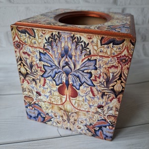 Porta fazzoletti William Morris Porta fazzoletti in legno Porta tovaglioli Porta fazzoletti in legno
