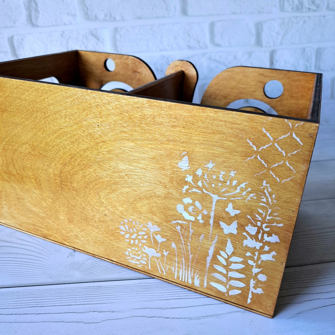 Large Wooden Yarn Bowl Handmade Yarn Box Yarn Ball Holder Etsy