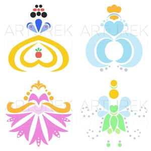 Czech Folk Art Princesses - Classic - set of 4
