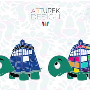 TORDIS Box Turtle Graphics - Blue and Rainbow