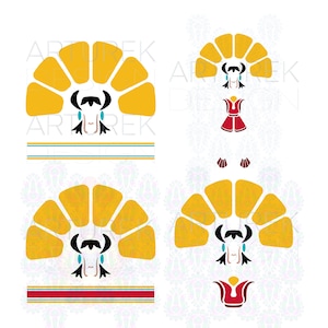 Groovy Llama Emperor - Czech Folk Art