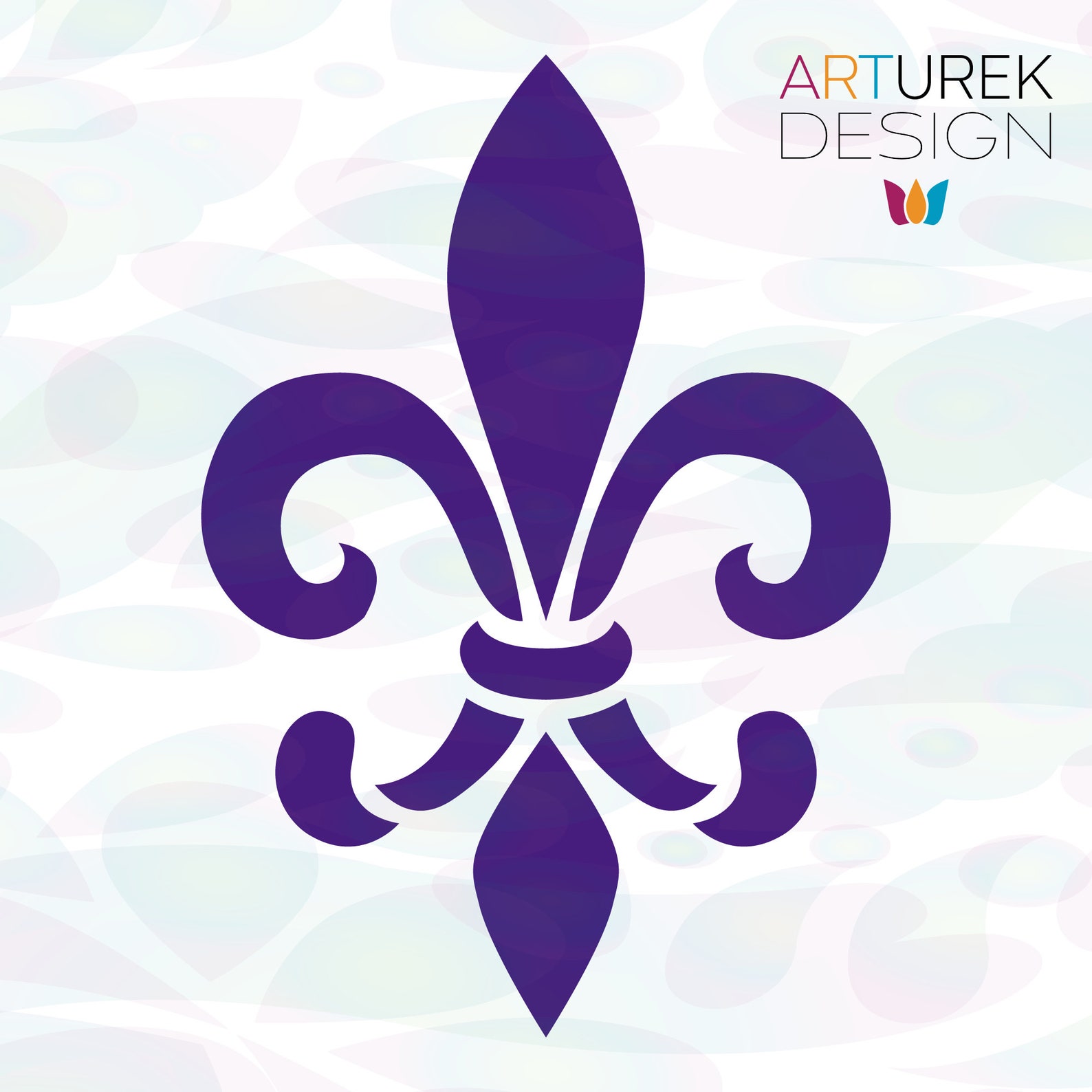 Fleur-de-lis Transparent Graphic - Purple and Gold Traditional ...