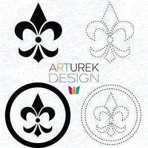 Fleur-de-lis Transparent Graphic - Black and White Sharp Louisiana