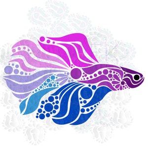 Betta Fish Graphic - Cool Multi-color