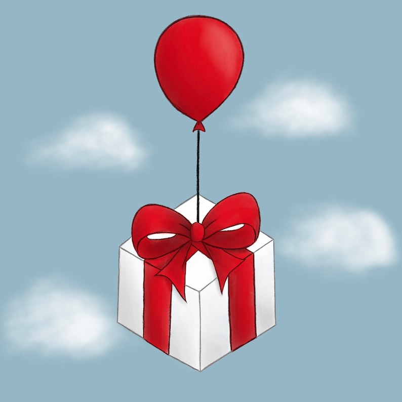 Animal Crossing Present and Balloon Sticker | Etsy