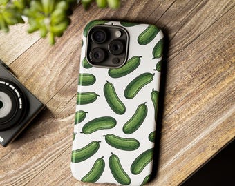 Cover per telefono con motivo a sottaceti / Cover per telefono con sottaceti verdi