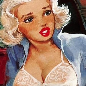 SEXY risque’ mature 8x10 vintage SEXY FEMALE authentic genuine print of woman figure body