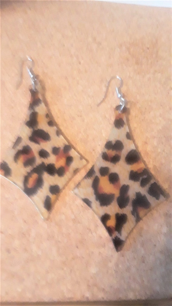 leopard earrings