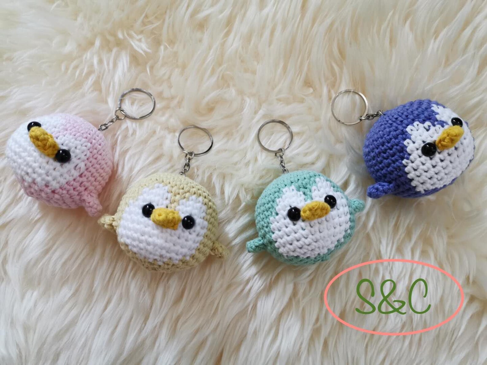 Amigurumi crochet penguin keychain cute penguin plushie Etsy