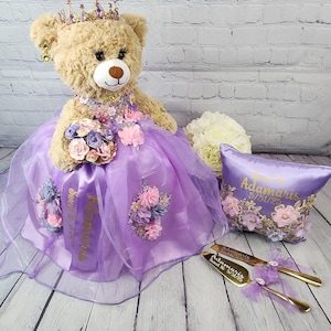 Custom Personalized Quinceanera Dress for a Bear or Doll/made to resemble the quinceanera&#39;s dress - Bear/Doll sold separately.
