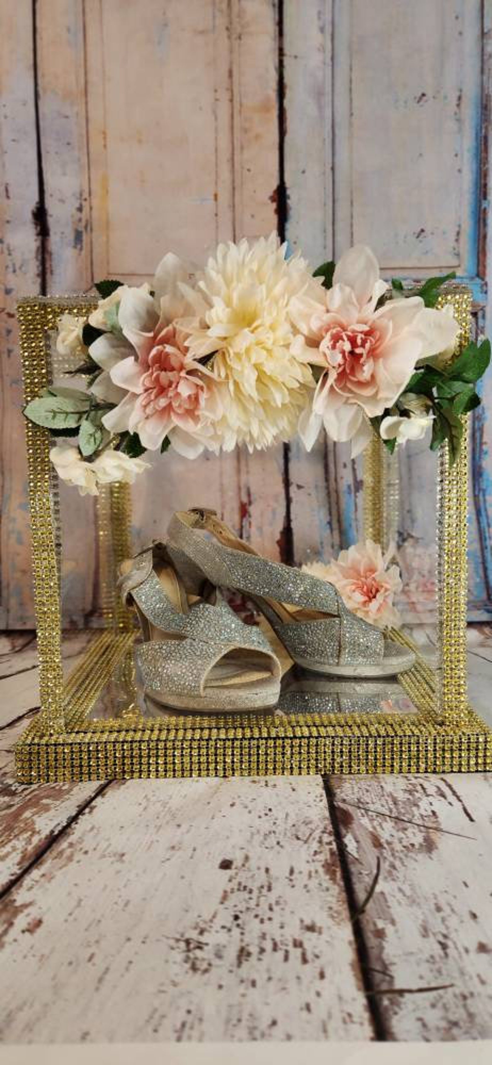 Wedding /quinceanera Display Box for Shoes Bouquet Tiara Etsy