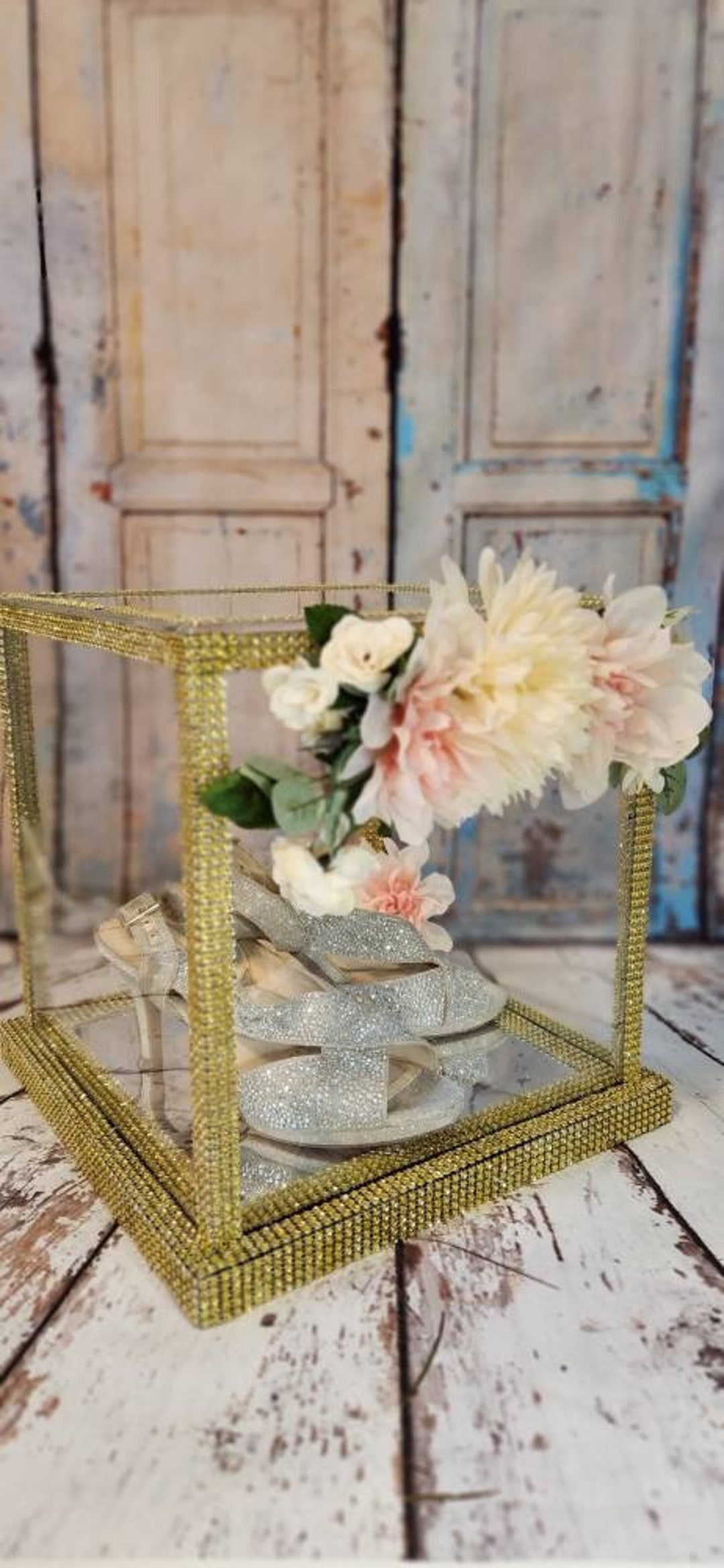 Wedding /quinceanera Display Box for Shoes Bouquet Tiara Etsy