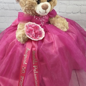 Custom Personalized Quinceanera Dress for a Bear or Doll/made to resemble the quinceanera&#39;s dress - Bear/Doll sold separately.