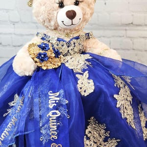 Custom Personalized Quinceanera Dress for a Bear or Doll/made to resemble the quinceanera&#39;s dress - Bear/Doll sold separately.