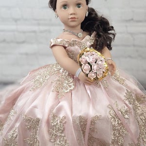 Custom Quinceanera Doll Dress: American Girl Doll, Keepsake Gift