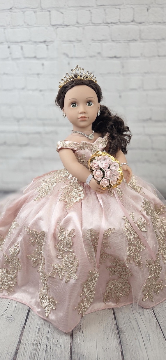 Custom Quinceanera Doll Dress: for an American Girl Doll, Keepsake Gift -  Etsy Israel