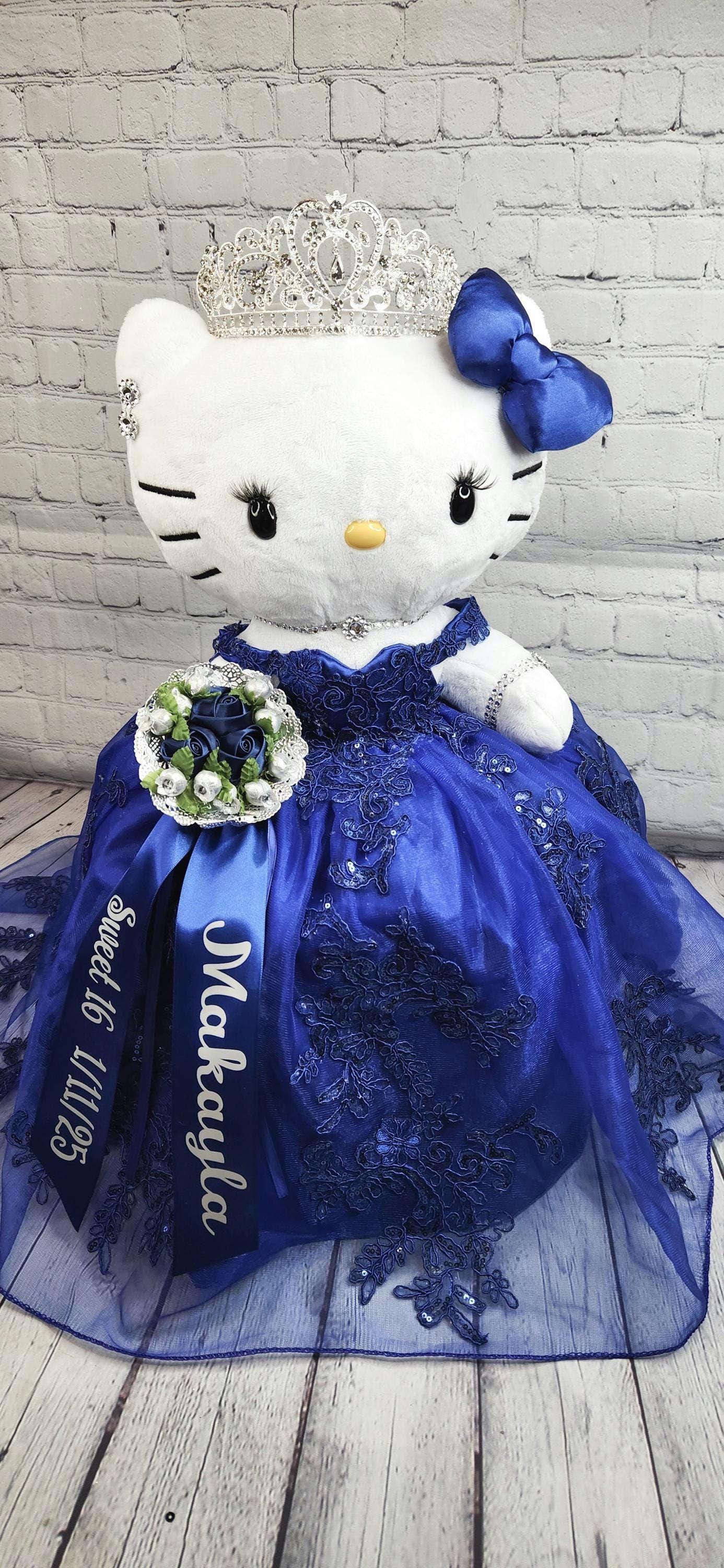blue hello kitty dress New pattern! Baby blue hello kitty hourglass dress im 163cm 46kg, bust 82, waist: 60 wearing size XXS/XS, Dress is quite short recommended to wear a bloomer shorts inside, Size XXS -3XL, Sorry