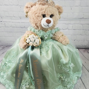 Custom Personalized Quinceanera Dress for a Bear or Doll/made to resemble the quinceanera&#39;s dress - Bear/Doll sold separately.